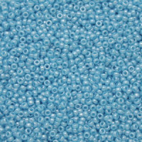 Miyuki rocailles kralen 15/0 - Opaque light blue lustered 15-433